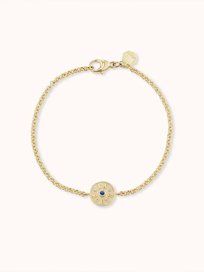 Marlo Laz Bracelets Wee En Route Bracelet Blue Sapphire