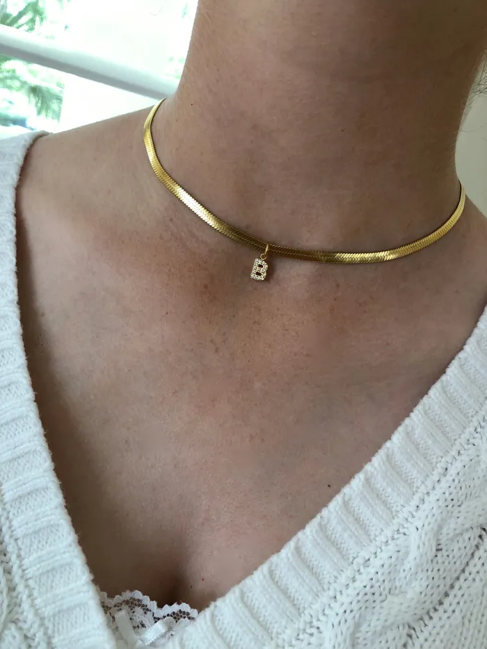 Necklaces cz initial pendant necklace bubs sass