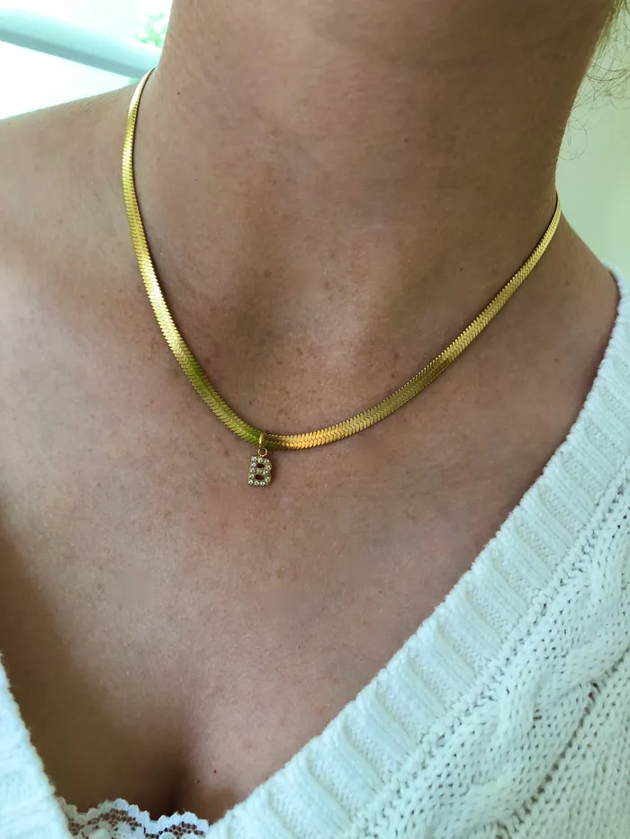 Necklaces cz initial pendant necklace bubs sass