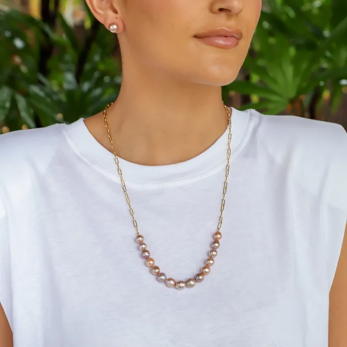 Necklaces misha hawaii Ocean Pink Pearl Necklace