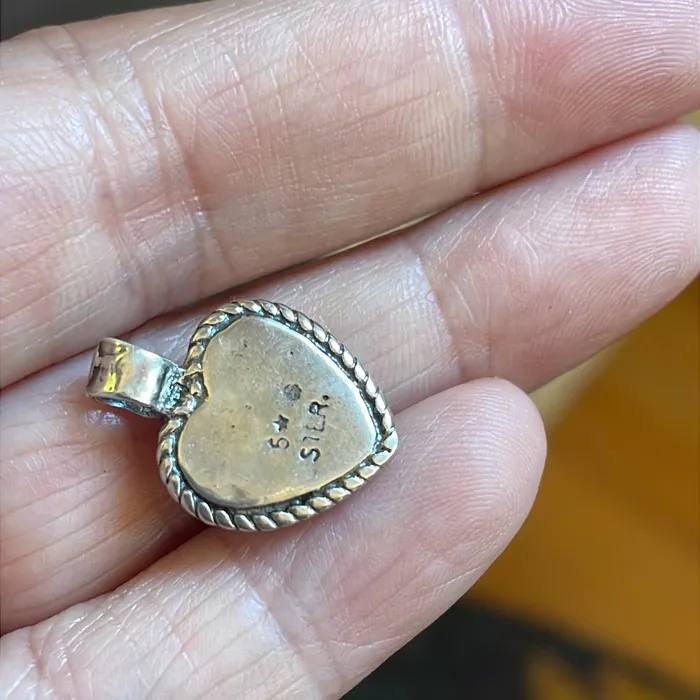 Necklaces Vintage Paris Jewelry Opal Heart Pendant Sterling Silver Native American Vintage