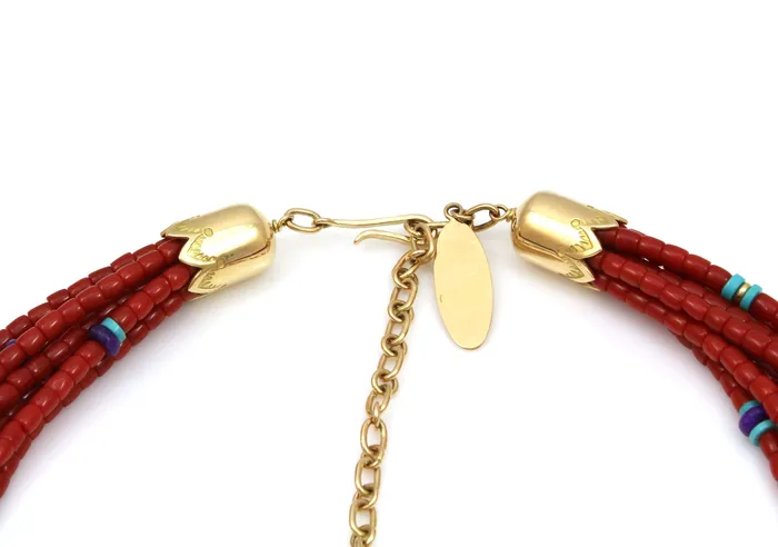 Seven Strand High Grade Coral Necklace Victoria Adams Necklaces Seven Strand High Grade Coral Necklace Victoria Adams Necklaces