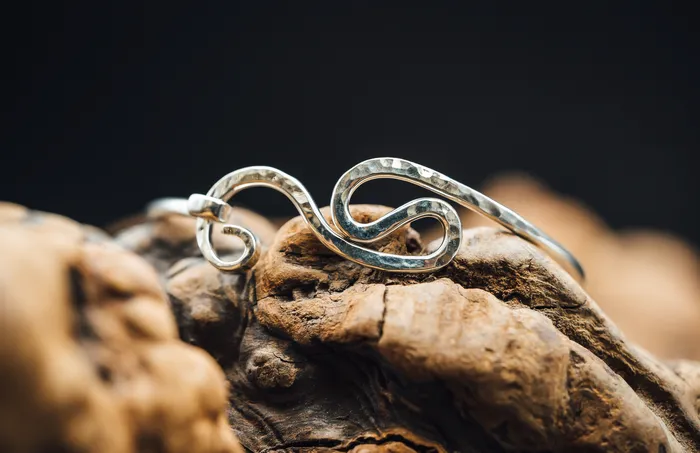 Sterling Silver Hammered Wave Bracelet Krystynas Silver Bracelets