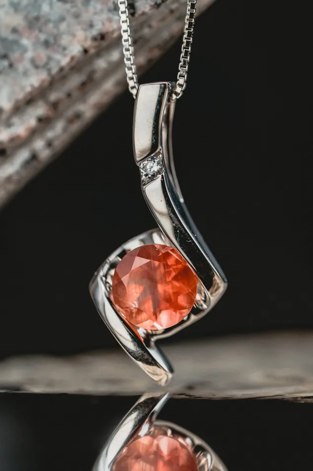 Sterling Silver Round Oregon Sunstone Drop Pendant Desert Sun Mining Gem Co Necklaces Sterling Silver Round Oregon Sunstone Drop Pendant Desert Sun Mining Gem Co Necklaces