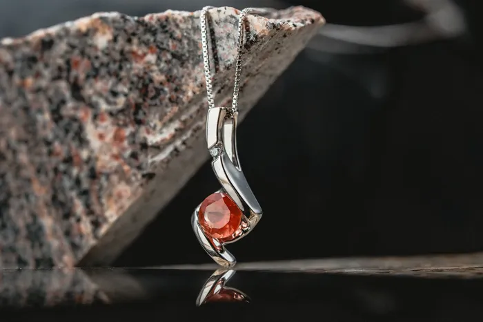 Sterling Silver Round Oregon Sunstone Drop Pendant Desert Sun Mining Gem Co Necklaces