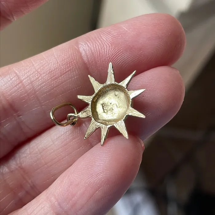 Sun Pendant 14k Gold Vintage Vintage Paris Jewelry Necklaces