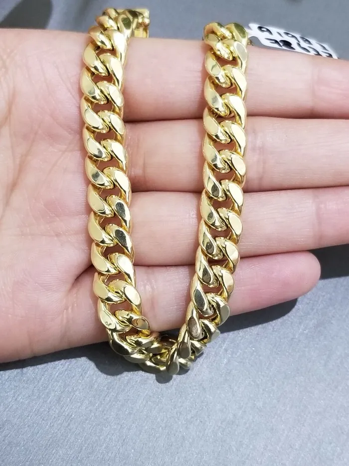 10K Yellow Gold Miami Cuban Link Bracelet 8 Inch 9mm globalwatches10 Bracelets