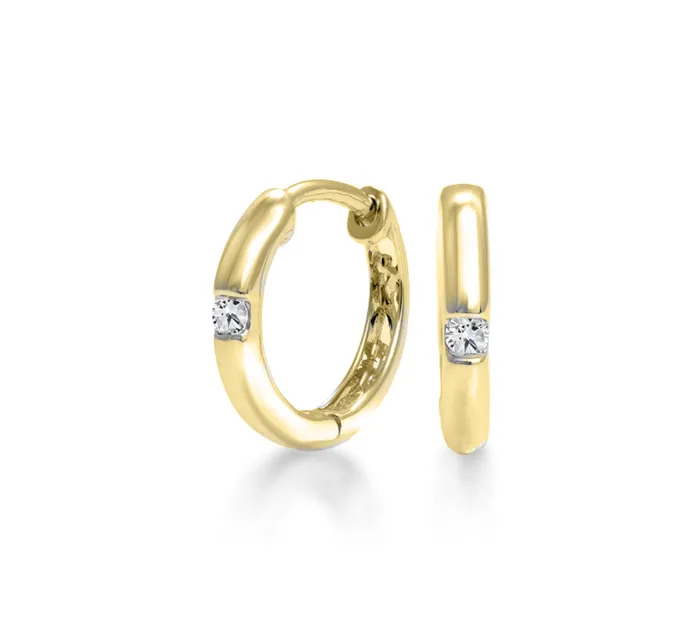 10kt Yellow Gold 015cttw Canadian Diamond Huggie Hoops Canadian Rocks PreStyled Sets 10kt Yellow Gold 015cttw Canadian Diamond Huggie Hoops Canadian Rocks PreStyled Sets