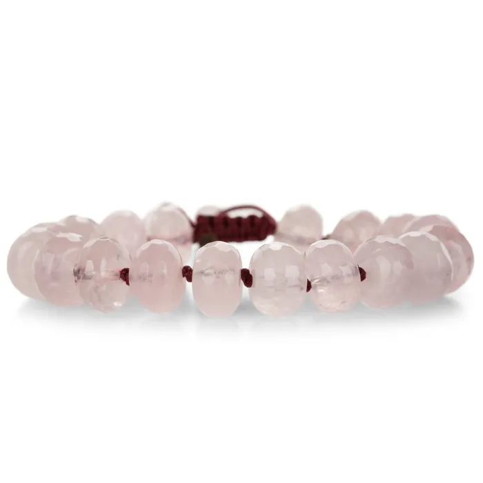 12mm Faceted Rose Quartz Beaded Bracelet Joseph Brooks Bracelets