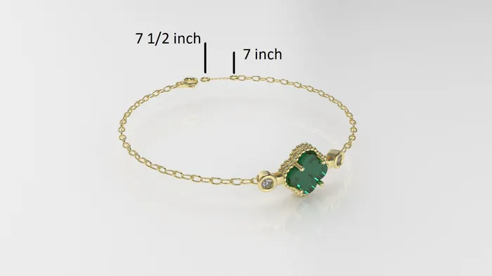 14K Bracelet with 3 STONES Stt Prong and Bezel long 7 or 7 12 inch Jcm 21 jewelry Bracelets
