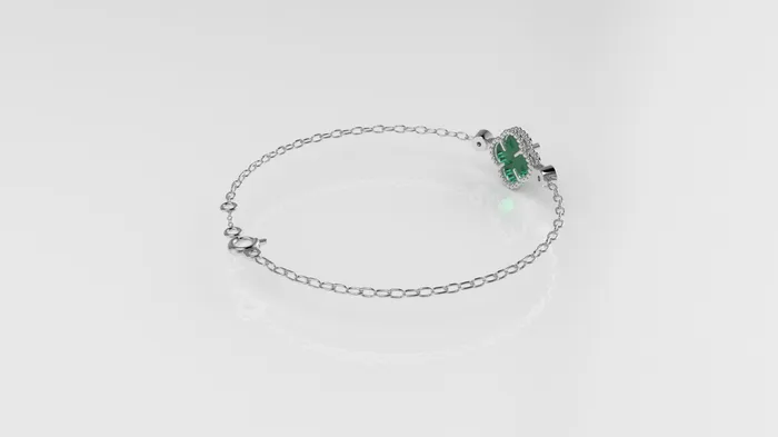 14K Bracelet with 3 STONES Stt Prong and Bezel long 7 or 7 12 inch Jcm 21 jewelry Bracelets
