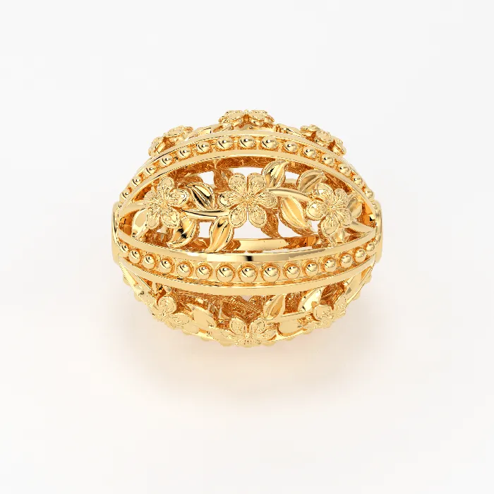 18k Solid Gold Handmade Designer Floral Spacer Bead Finding 9mm 10mm 11mm Jalvi Co PreStyled Sets