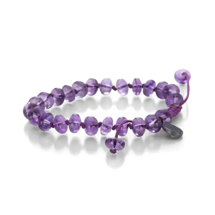 8mm Amethyst Beaded Bracelet Joseph Brooks Bracelets