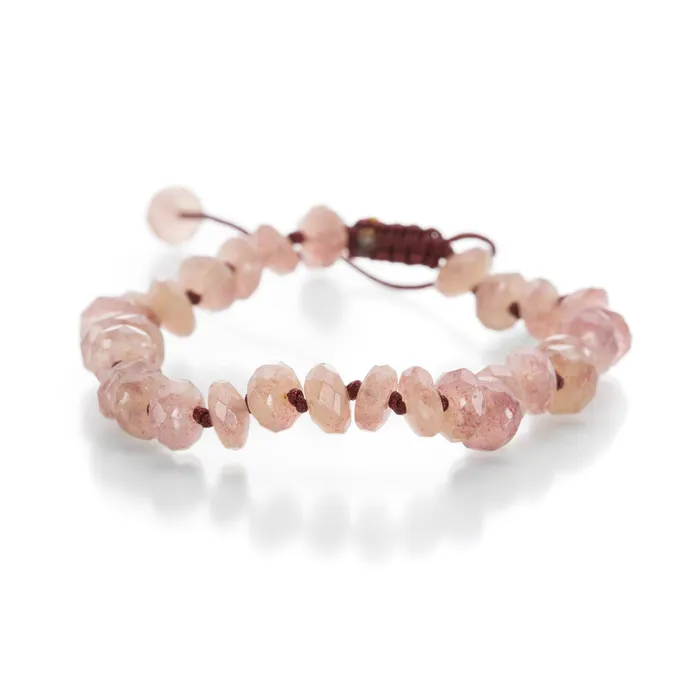 8mm Faceted Raspberry Quartz Bracelet Joseph Brooks Bracelets