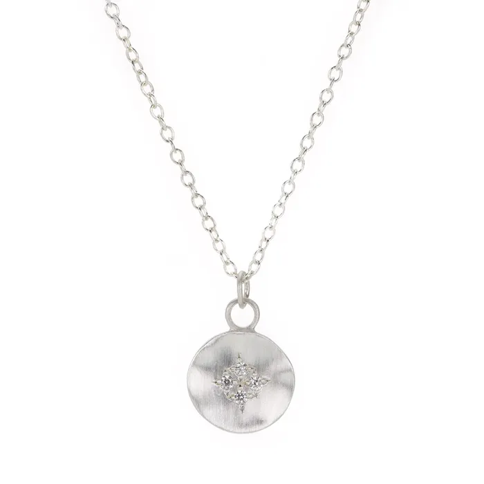 Adel Chefridi Necklaces Silver Four Star Wave Pendant Necklace