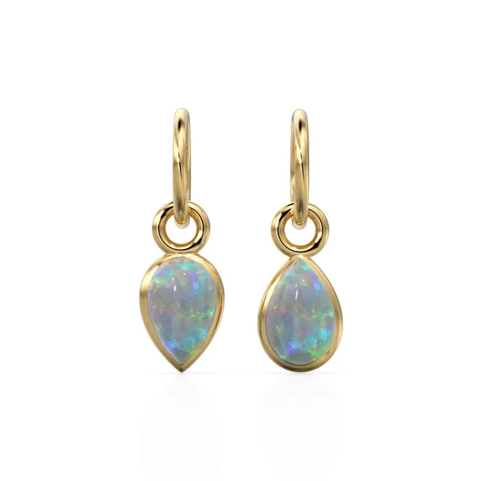Australian Opal Pear Solid Gold Charm Natural Gemstone Handmade Gold Pendant 1pc 14k Solid Yellow Gold Jewelry Making Findings October Jalvi Co PreStyled Sets Australian Opal Pear Solid Gold Charm Natural Gemstone Handmade Gold Pendant 1pc 14k Solid Yellow Gold Jewelry Making Findings October Jalvi Co PreStyled Sets