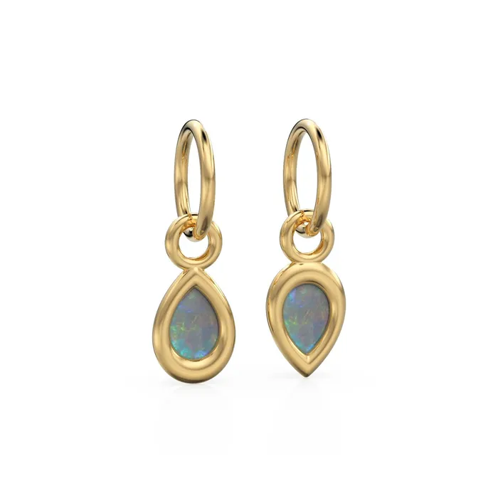 Australian Opal Pear Solid Gold Charm Natural Gemstone Handmade Gold Pendant 1pc 14k Solid Yellow Gold Jewelry Making Findings October Jalvi Co PreStyled Sets Australian Opal Pear Solid Gold Charm Natural Gemstone Handmade Gold Pendant 1pc 14k Solid Yellow Gold Jewelry Making Findings October Jalvi Co PreStyled Sets