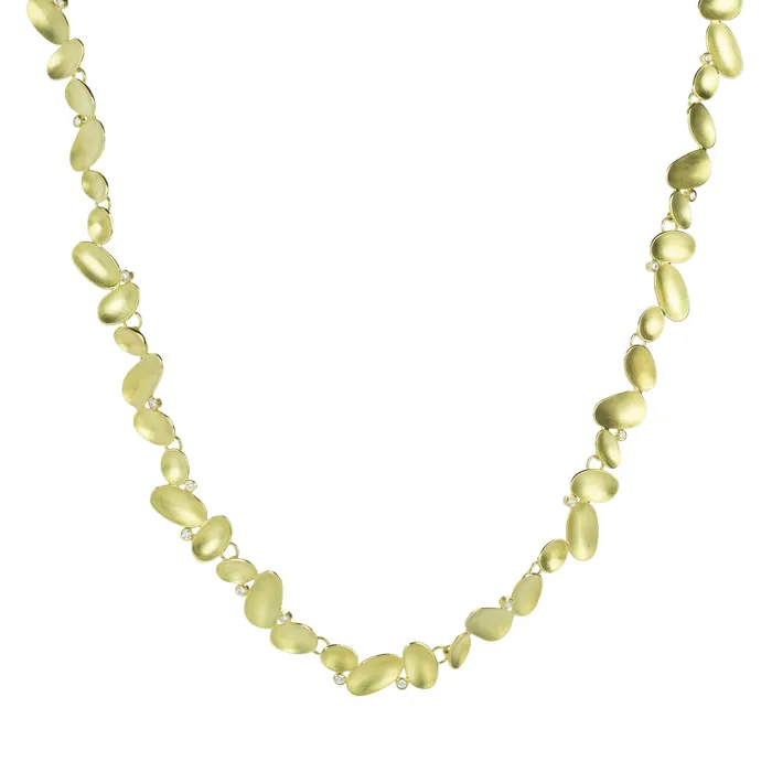 Barbara Heinrich Necklaces Gold Shell Necklace with Diamonds