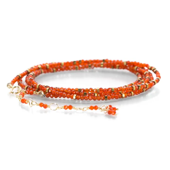 Bracelets Anne Sportun Confetti Red Carnelian Wrap Bracelet