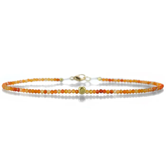 Bracelets Carnelian Beaded Bracelet Margaret Solow
