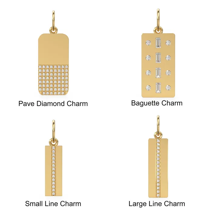 Bracelets Jalvi Co 14K Solid Gold Dog Tags Pave Set Diamonds Diamond Baguettes Specialty Military Dog Tag Charm Pendants for Necklace Bracelet Bracelets Jalvi Co 14K Solid Gold Dog Tags Pave Set Diamonds Diamond Baguettes Specialty Military Dog Tag Charm Pendants for Necklace Bracelet