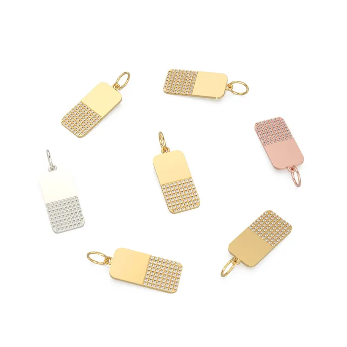 Bracelets Jalvi Co 14K Solid Gold Dog Tags Pave Set Diamonds Diamond Baguettes Specialty Military Dog Tag Charm Pendants for Necklace Bracelet Bracelets Jalvi Co 14K Solid Gold Dog Tags Pave Set Diamonds Diamond Baguettes Specialty Military Dog Tag Charm Pendants for Necklace Bracelet