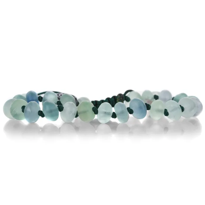 Bracelets Joseph Brooks 8mm Matte Smooth Fluorite Macrame Bracelet