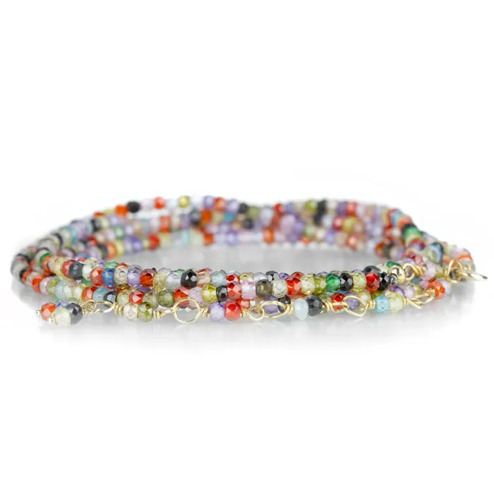 Bracelets Multicolored Cubic Zirconia Wrap Bracelet 34 Anne Sportun