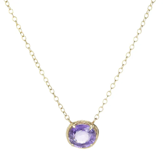 Elisabeth Bell Necklaces Purple Ceylon Sapphire Willow Branch Necklace