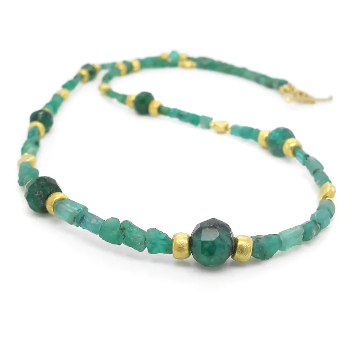 Emerald Crystal Bead Necklace Barbara Heinrich Necklaces