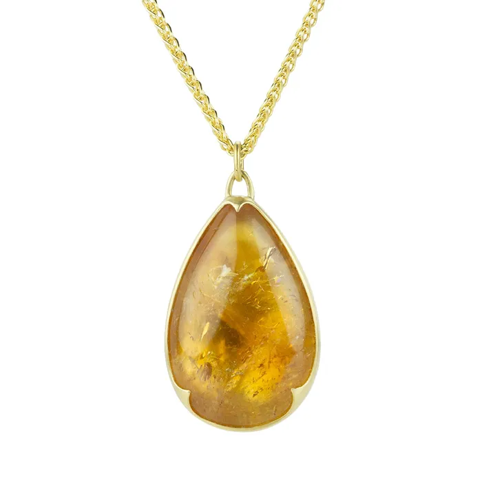 Gabriella Kiss Necklaces Pear Citrine Pendant Necklace