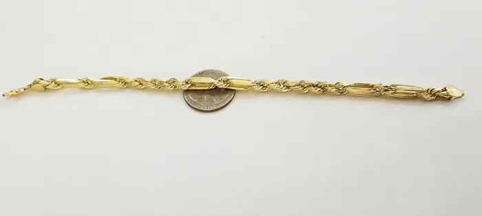 Globalwatches10 Bracelets 10k Yellow Gold Milano Rope Chain bracelet 85 5mm real gold hand chain