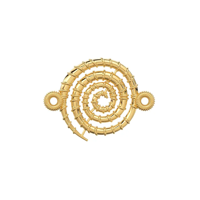Jalvi Co PreStyled Sets 18k Solid Yellow Gold 142mm Fancy Swirl Connector Finding 1 piece Jalvi Co PreStyled Sets 18k Solid Yellow Gold 142mm Fancy Swirl Connector Finding 1 piece