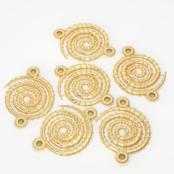 Jalvi Co PreStyled Sets 18k Solid Yellow Gold 142mm Fancy Swirl Connector Finding 1 piece Jalvi Co PreStyled Sets 18k Solid Yellow Gold 142mm Fancy Swirl Connector Finding 1 piece