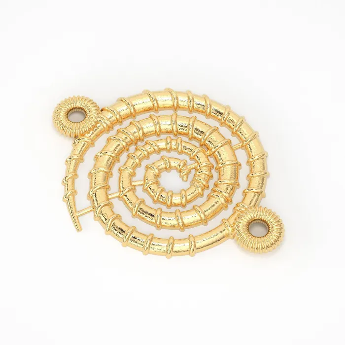 Jalvi Co PreStyled Sets 18k Solid Yellow Gold 142mm Fancy Swirl Connector Finding 1 piece Jalvi Co PreStyled Sets 18k Solid Yellow Gold 142mm Fancy Swirl Connector Finding 1 piece