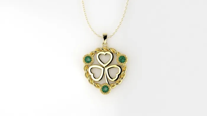 Jcm 21 jewelry Necklaces 14K Pendant with 3 Emeralds STT Bezel Only Pendant Heart Style Filigree Rope Jcm 21 jewelry Necklaces 14K Pendant with 3 Emeralds STT Bezel Only Pendant Heart Style Filigree Rope
