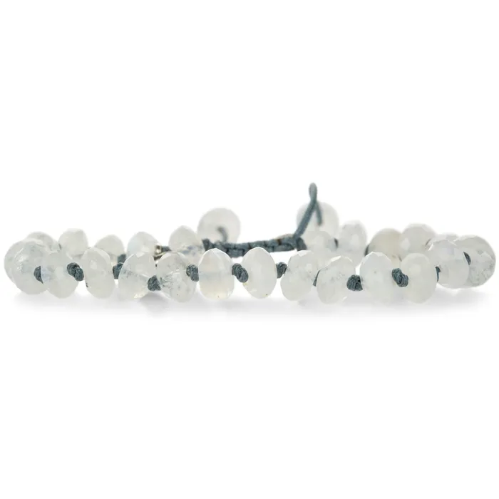 Joseph Brooks 8mm Faceted Blue Flash Moonstone Bracelet Bracelets