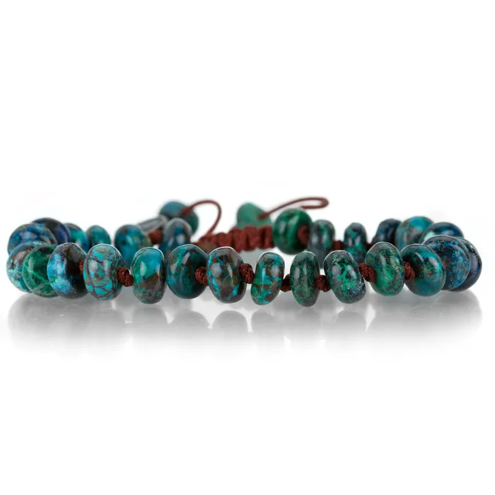 Joseph Brooks Bracelets 8mm Smooth Chrysocolla Macrame Bracelet