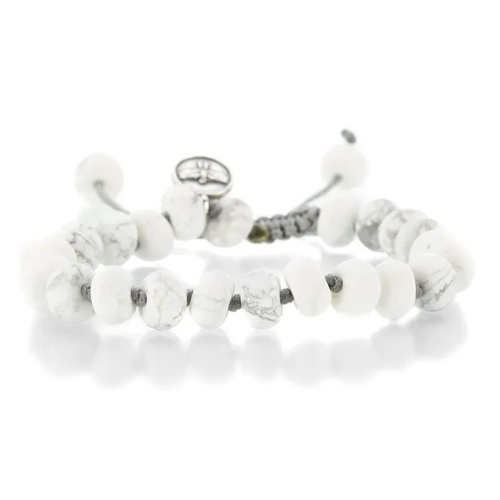 Joseph Brooks Bracelets 8mm Smooth Howlite Beaded Bracelet