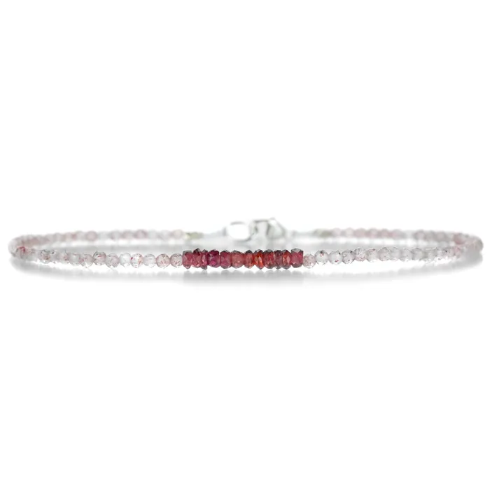 Margaret Solow Bracelets Strawberry Quartz and Sapphire Bracelet