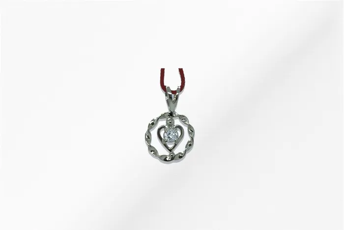 Necklaces 14K Diamond Heart Shaped Pendant with Slim Twist JCM DESIGN JEWELRY