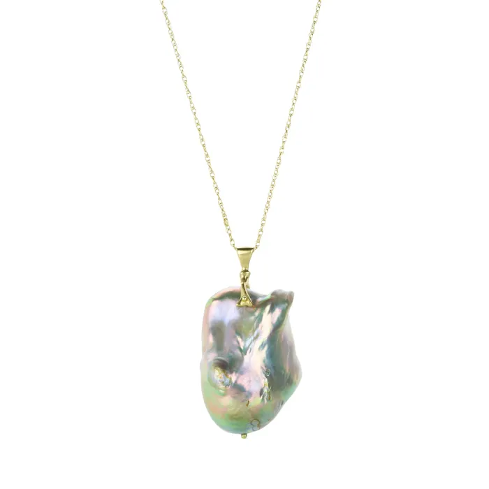 Necklaces Annette Ferdinandsen Large Natural Pearl Fireball Pendant Necklace