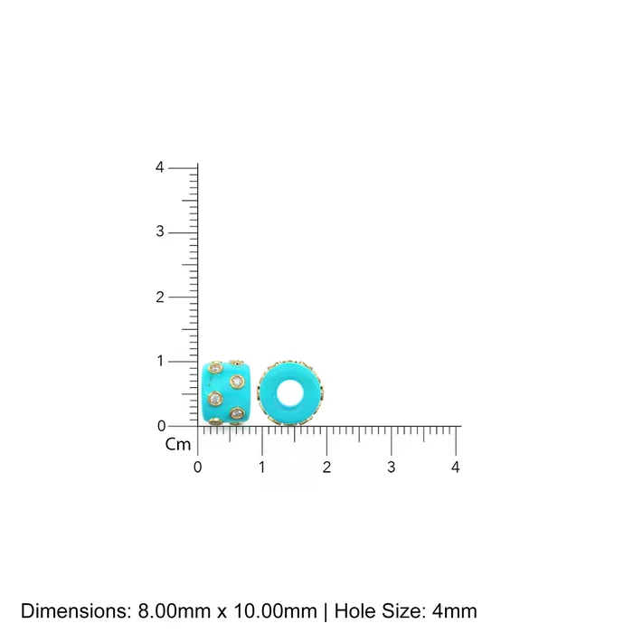 Necklaces Blue Sky Turquoise Real Diamond 18k Solid Gold Eternity Rondelle Wheel Spacer Large Hole Necklace Charm Beads Jalvi Co Necklaces Blue Sky Turquoise Real Diamond 18k Solid Gold Eternity Rondelle Wheel Spacer Large Hole Necklace Charm Beads Jalvi Co