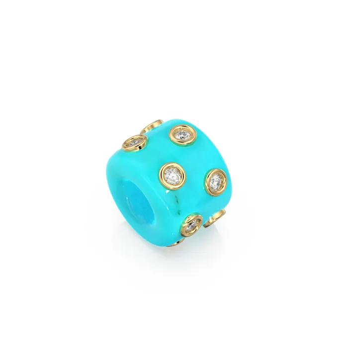 Necklaces Blue Sky Turquoise Real Diamond 18k Solid Gold Eternity Rondelle Wheel Spacer Large Hole Necklace Charm Beads Jalvi Co Necklaces Blue Sky Turquoise Real Diamond 18k Solid Gold Eternity Rondelle Wheel Spacer Large Hole Necklace Charm Beads Jalvi Co