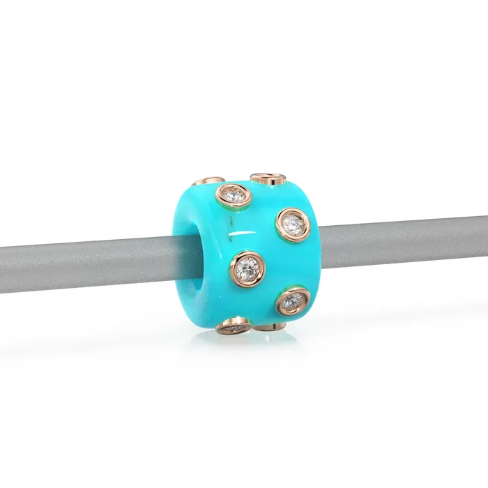 Necklaces Blue Sky Turquoise Real Diamond 18k Solid Gold Eternity Rondelle Wheel Spacer Large Hole Necklace Charm Beads Jalvi Co Necklaces Blue Sky Turquoise Real Diamond 18k Solid Gold Eternity Rondelle Wheel Spacer Large Hole Necklace Charm Beads Jalvi Co