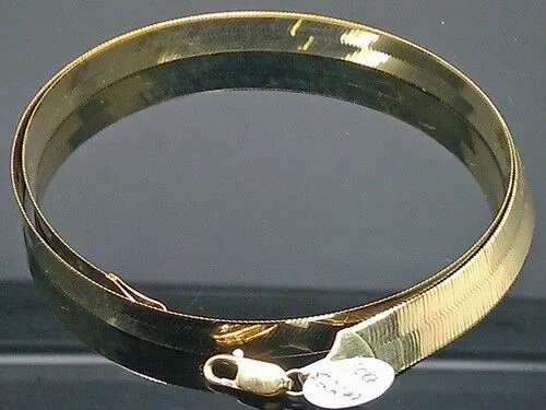 Necklaces Gold and Diamond Real 10K Solid Yellow Gold Chain Herringbone Necklace 10mm Thick 22 inch Length