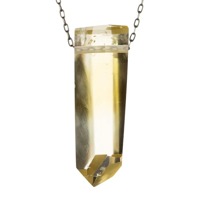 Necklaces Joseph Brooks Brazilian Citrine Quartz Crystal Pendant Necklace