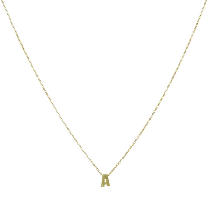 Necklaces Marian Maurer 18k Micro A Pendant Necklace Necklaces Marian Maurer 18k Micro A Pendant Necklace