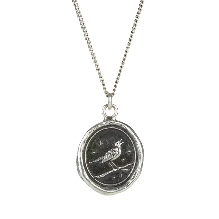 Necklaces Pyrrha Silver Nightingale Talisman Necklace