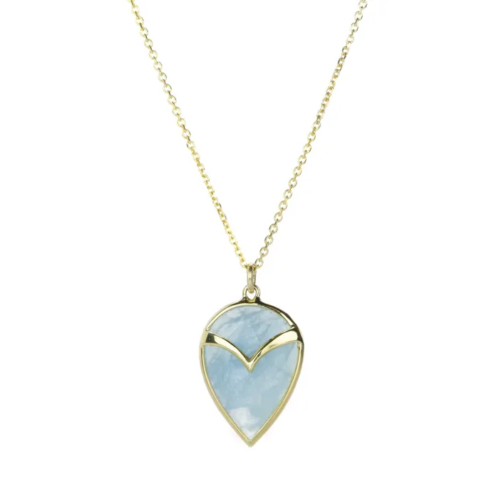 Necklaces Rachel Atherley Aquamarine Owl Pendant Necklace
